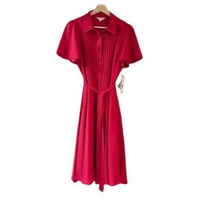 🆕 NWT ~ Nanette Lepore Red & Black Polka Dot Dress - 4